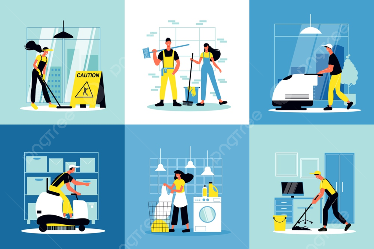 Cleaning service illustration